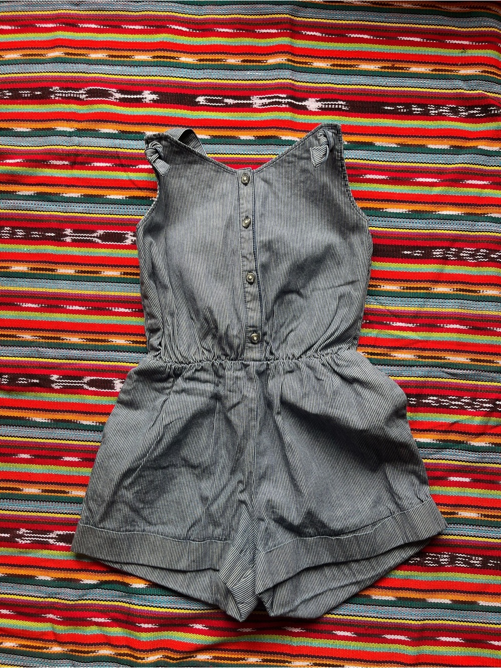 Tea Collection Gray Striped Girls Romper